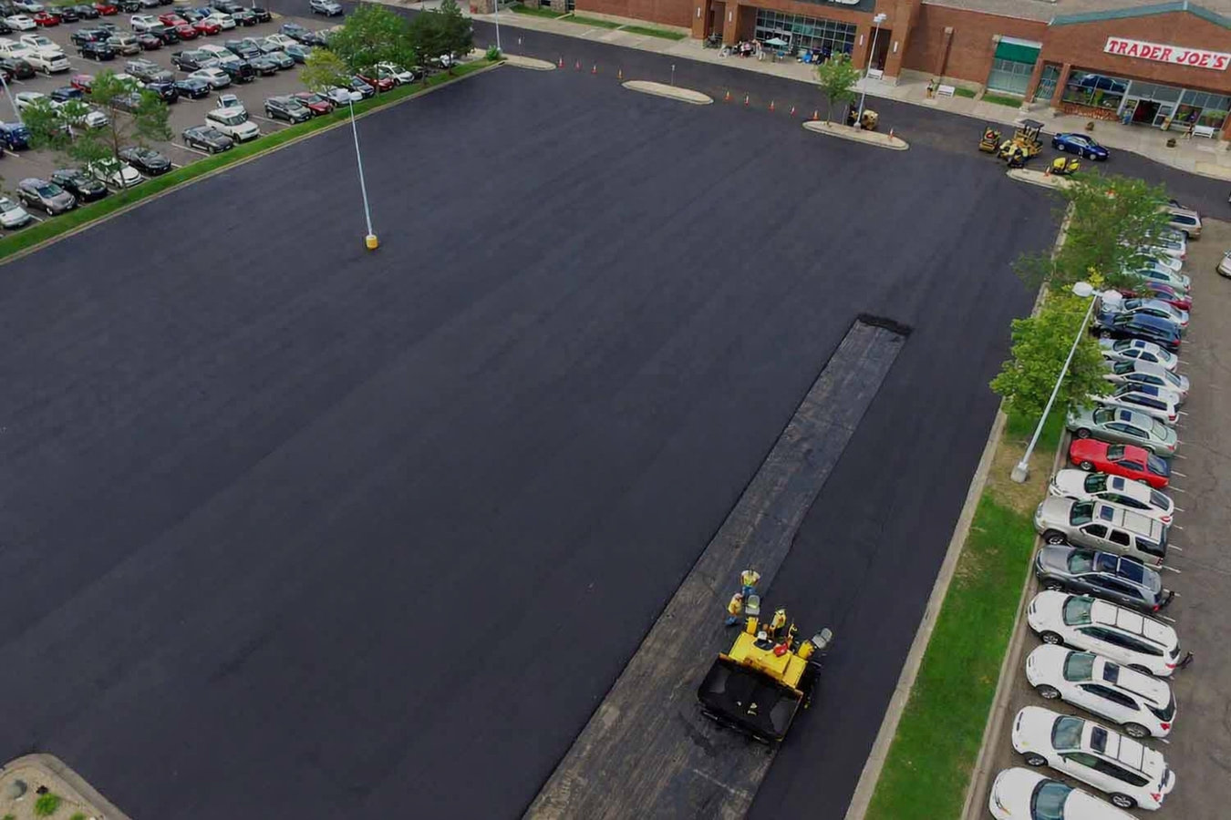 Concrete parking lot building in Newton, MA